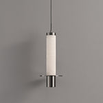 Alabaster Cylinder Pendant Light – Modern Minimalist LED Hanging Lamp