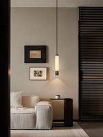 Alabaster Cylinder Pendant Light – Modern Minimalist LED Hanging Lamp