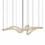 Gabriel Gold Crystal Chandelier – Sculptural LED Pendant for Modern Interiors