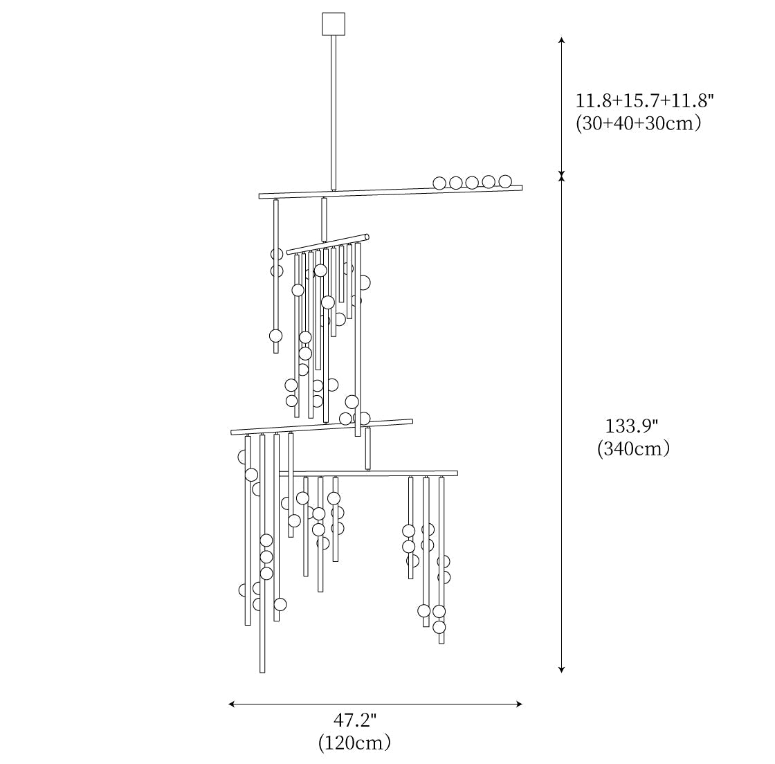 diy-luminous-cascade-chandelier