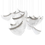 Feather Wing LED Chandelier – Hand-Blown Glass Pendant for Modern Interiors