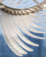 Feather Wing LED Chandelier – Hand-Blown Glass Pendant for Modern Interiors
