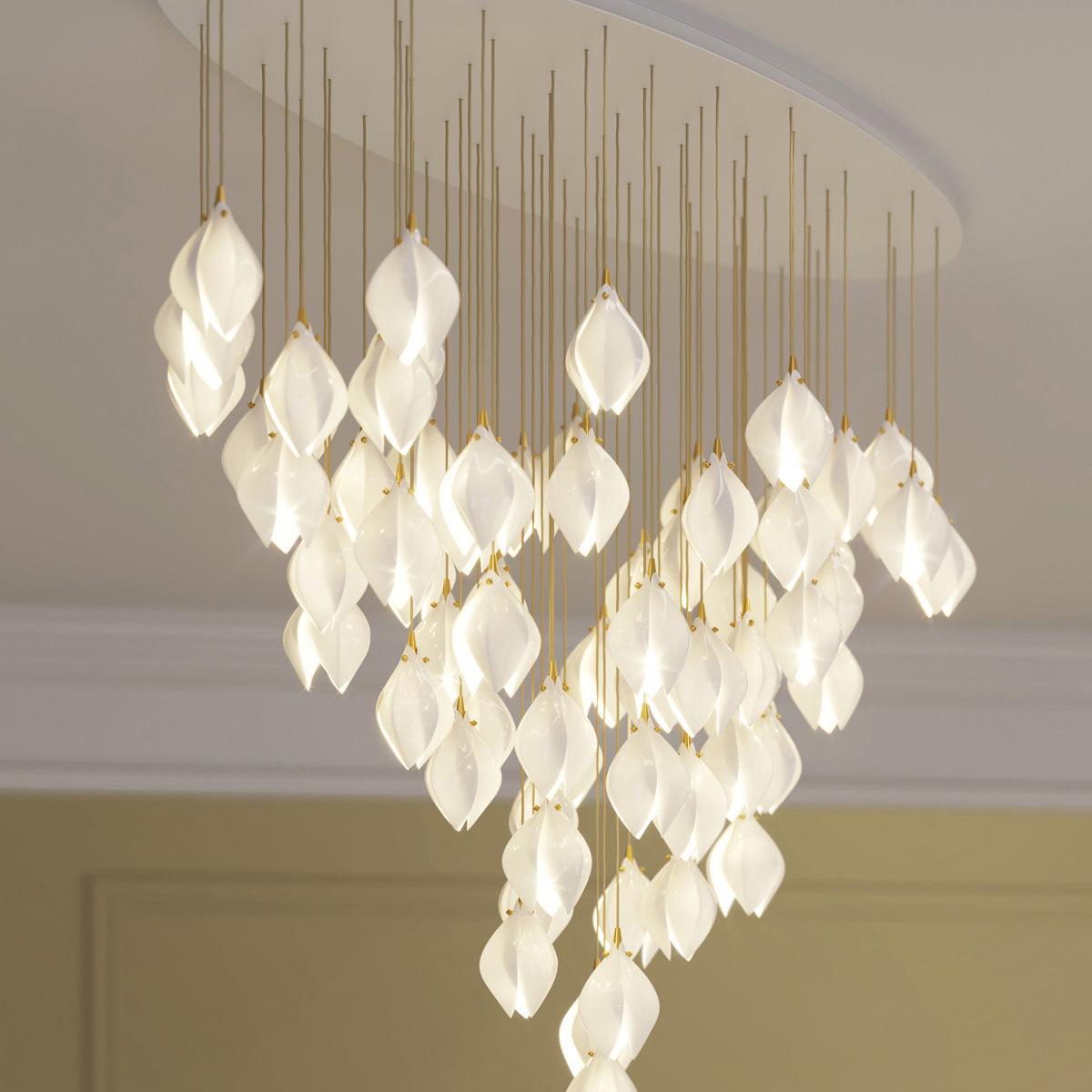diy-ceramic-flower-chandelier