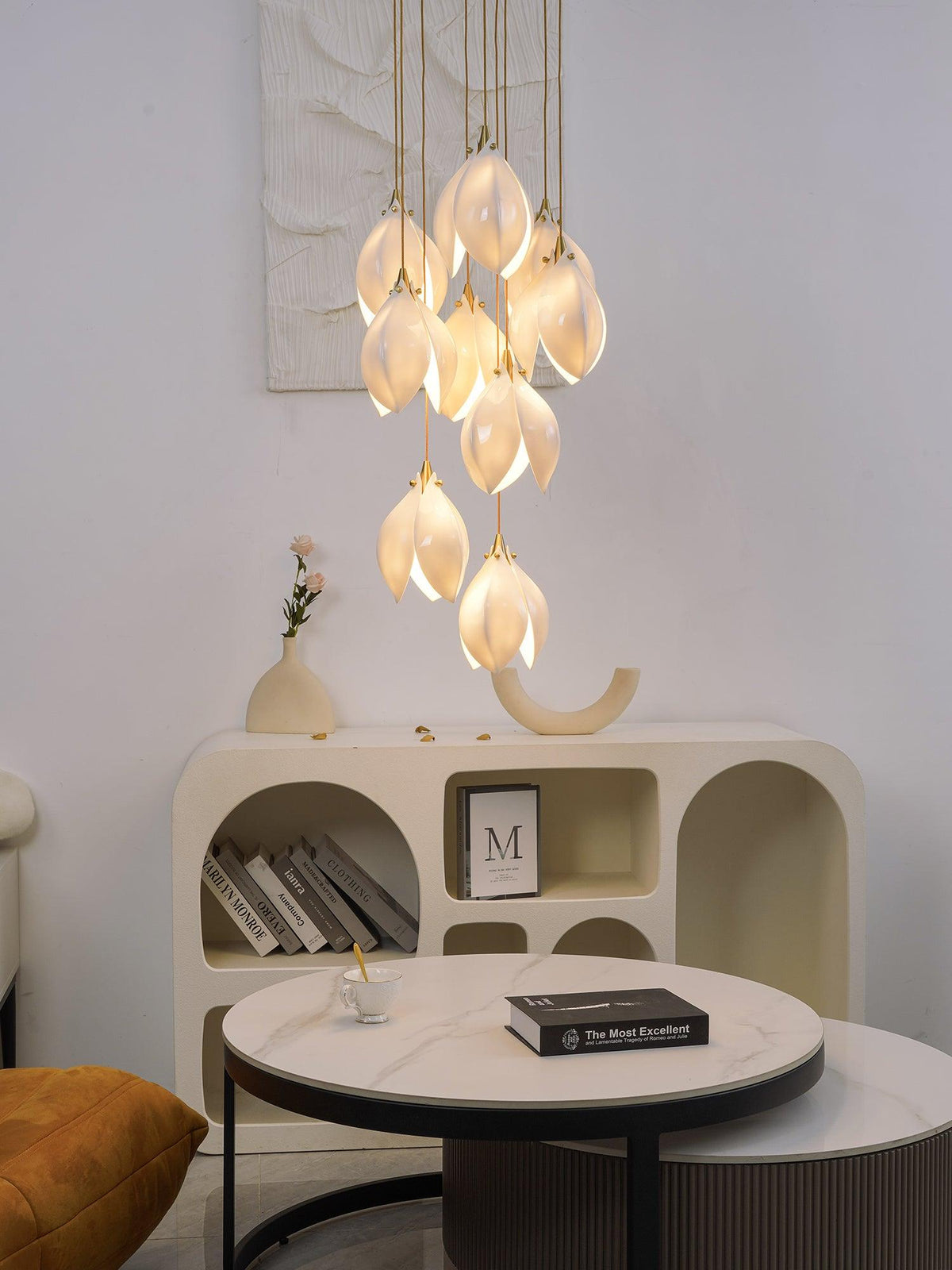 diy-ceramic-flower-chandelier