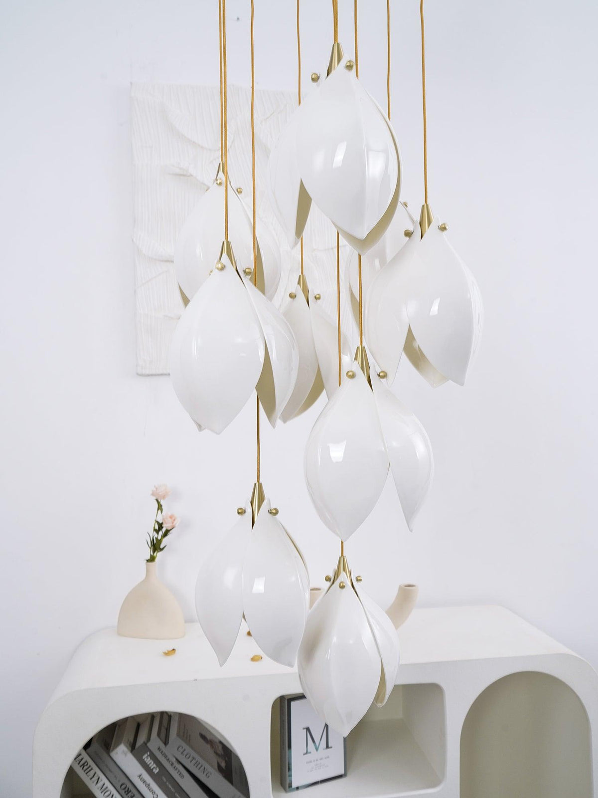 diy-ceramic-flower-chandelier