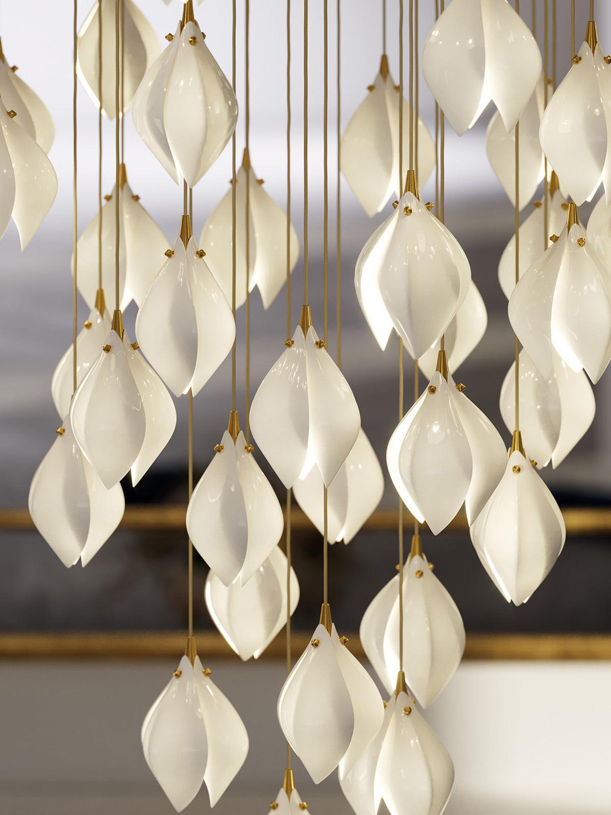 diy-ceramic-flower-chandelier