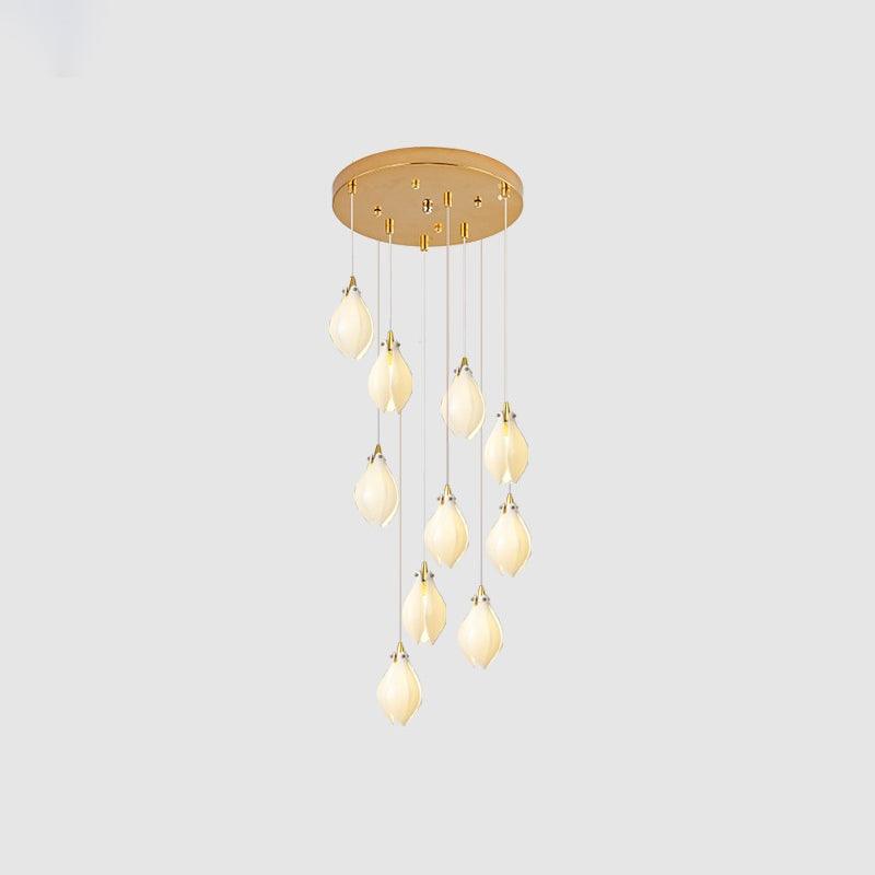 diy-ceramic-flower-chandelier