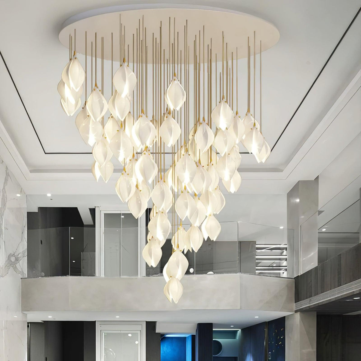 diy-ceramic-flower-chandelier