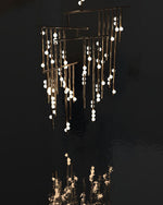 diy-luminous-cascade-chandelier