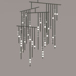 Brass Glass Drop Candelabrum Chandelier