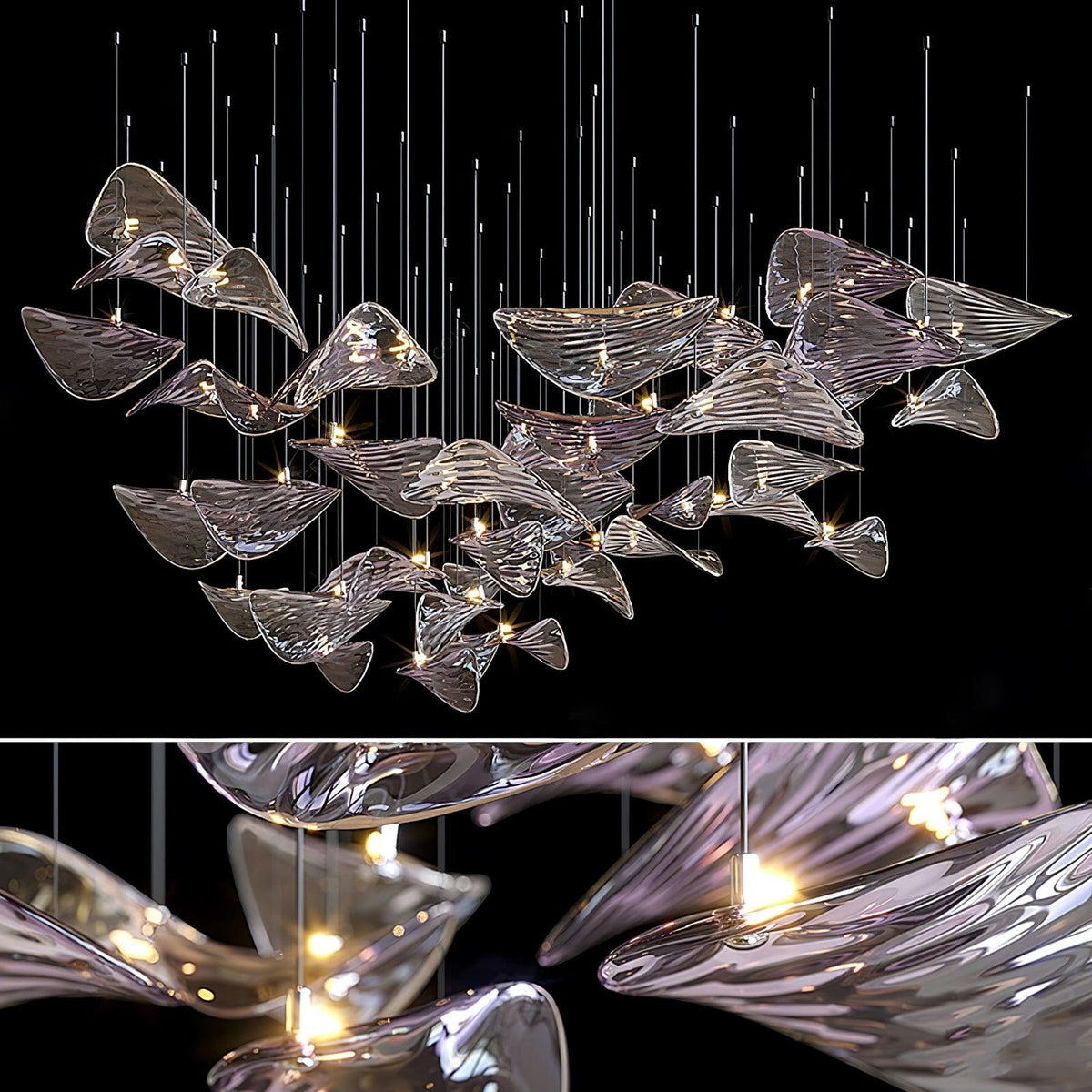 diy-floating-leaf-chandelier