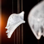 diy-flying-glass-feather-chandelier