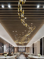 diy-glass-feathers-chandelier