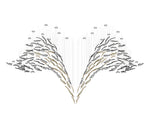 diy-glass-feathers-chandelier