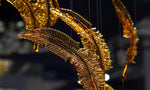 diy-glass-feathers-chandelier