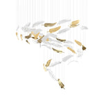 diy-glass-feathers-chandelier