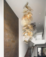 diy-leaf-chandelier