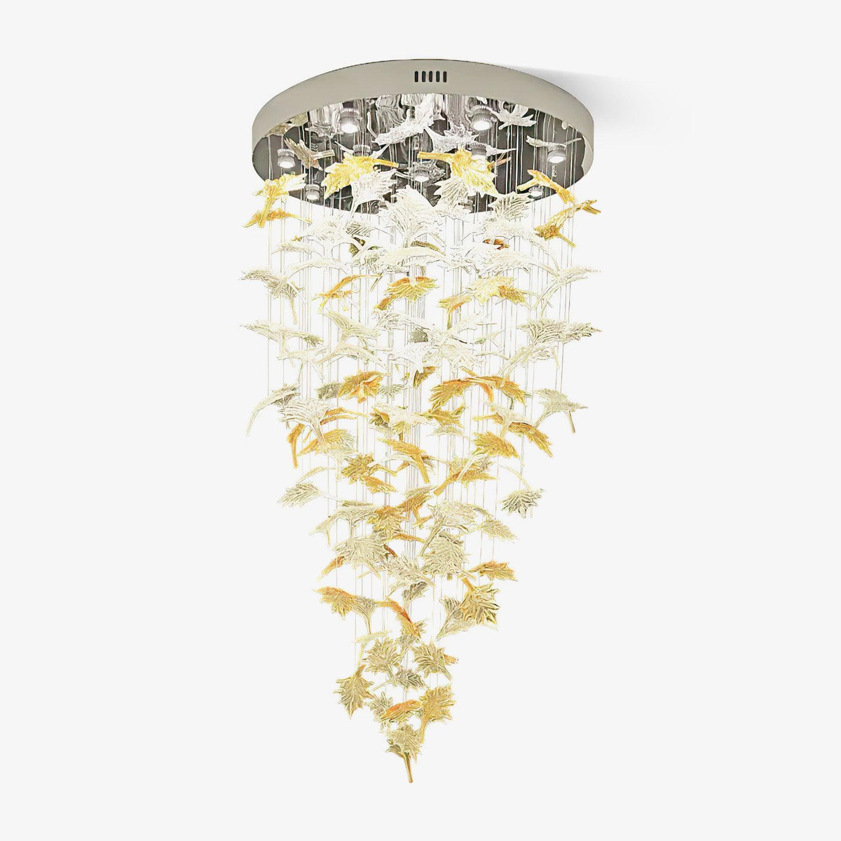 diy-maple-leaf-chandelier