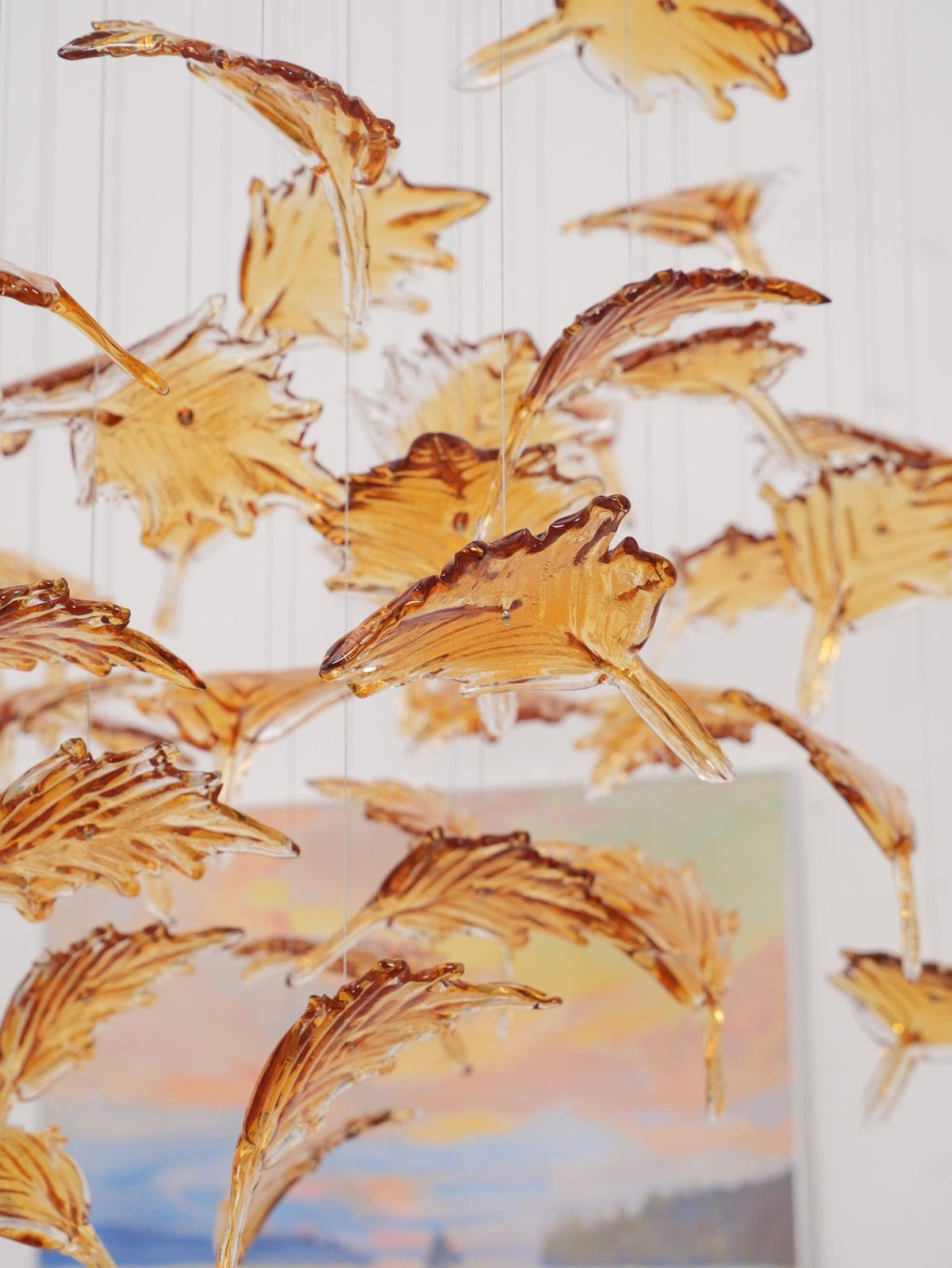 diy-maple-leaf-chandelier