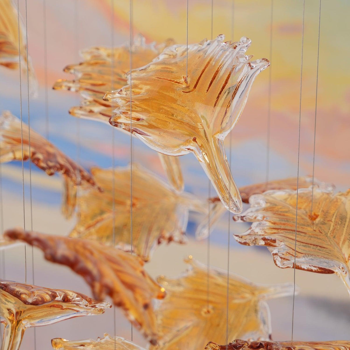 diy-maple-leaf-chandelier
