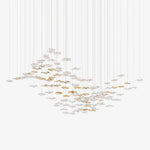 Tidal Art Glass Chandelier – Modern Cascading LED Pendant Light