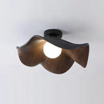 Bedroom Lamp Modern And Minimalist Walnut Leaf Shaped Ceiling Lamp