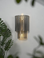 Marlowe Wall Sconce in Smoke Grey Glass and Gold Metal