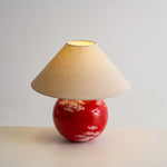 Emberveil Ceramic Table Lamp with Fabric Shade for Bedroom and Living Room