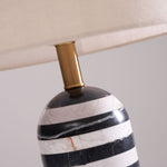 Tuxedo Marble Table Lamp – Modern Monochrome Accent Light for Bedroom and Living Room