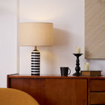 Tuxedo Marble Table Lamp – Modern Monochrome Accent Light for Bedroom and Living Room