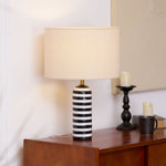 Tuxedo Marble Table Lamp – Modern Monochrome Accent Light for Bedroom and Living Room