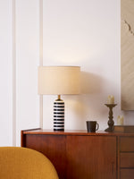 Tuxedo Marble Table Lamp – Modern Monochrome Accent Light for Bedroom and Living Room