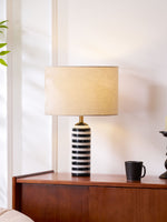 Tuxedo Marble Table Lamp – Modern Monochrome Accent Light for Bedroom and Living Room