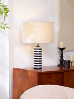 Tuxedo Marble Table Lamp – Modern Monochrome Accent Light for Bedroom and Living Room