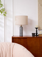 Tuxedo Marble Table Lamp – Modern Monochrome Accent Light for Bedroom and Living Room