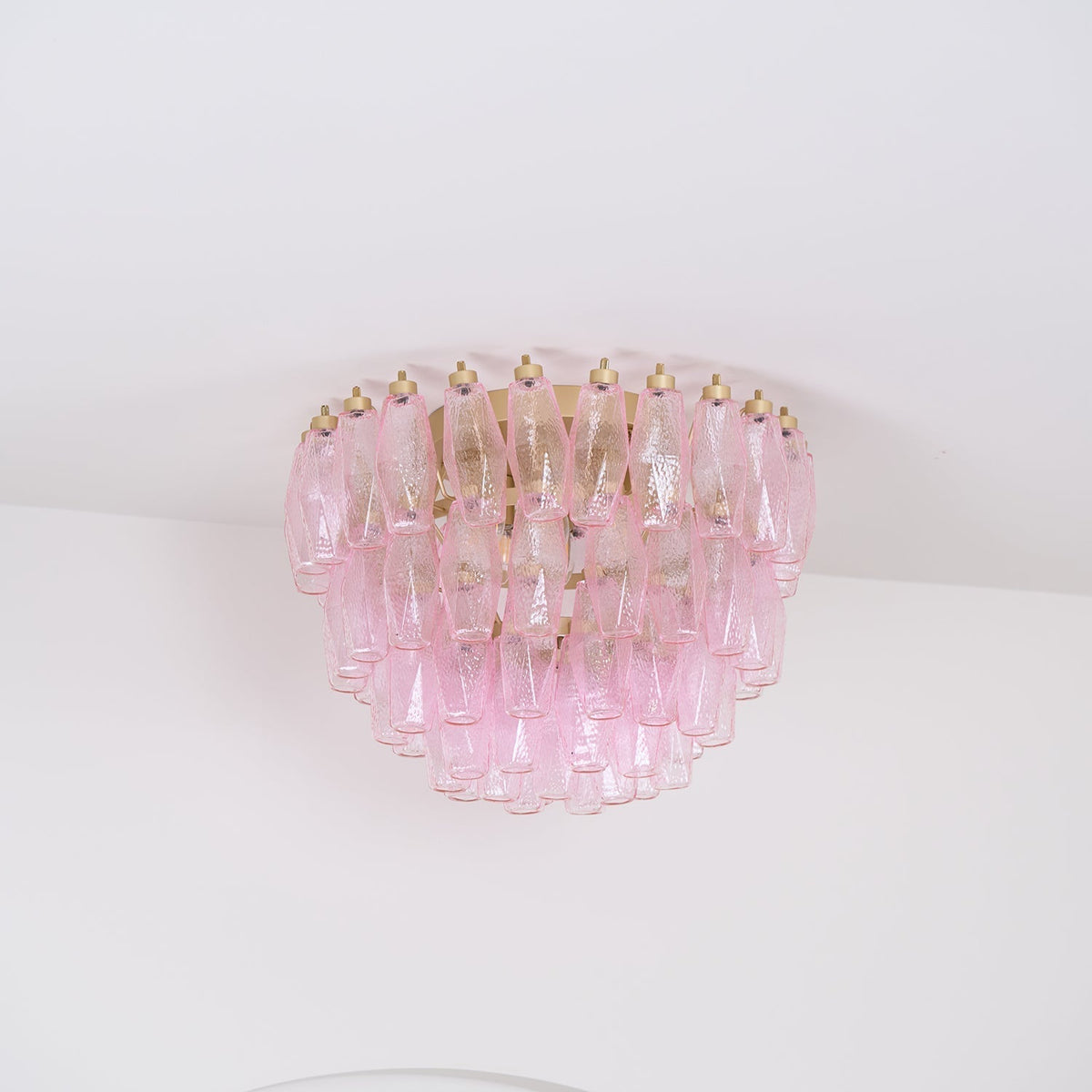 Poliedri Pink Ceiling Light