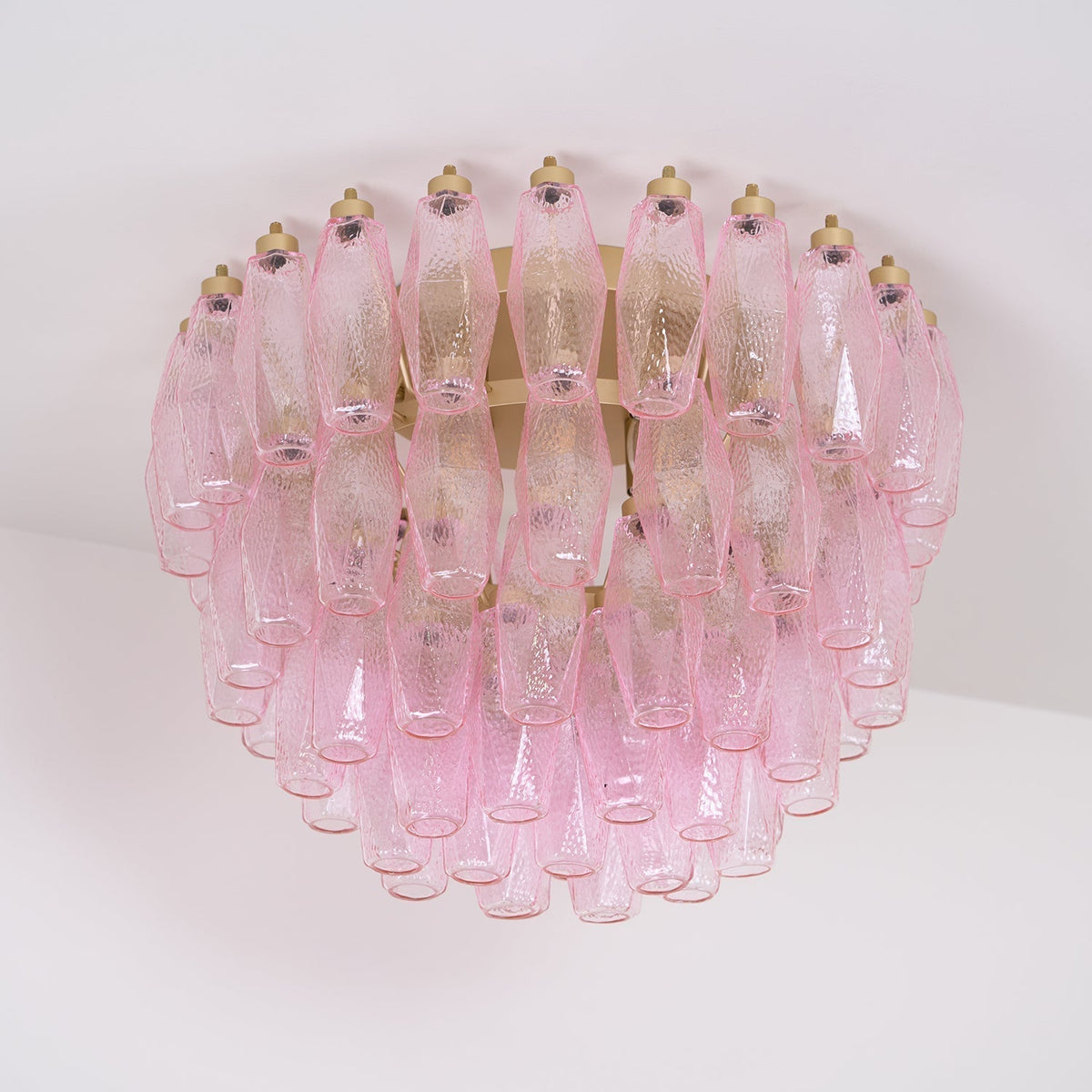 Poliedri Pink Ceiling Light