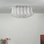 Aurielis Sculptural Glass Flush Ceiling Light for Modern Interiors
