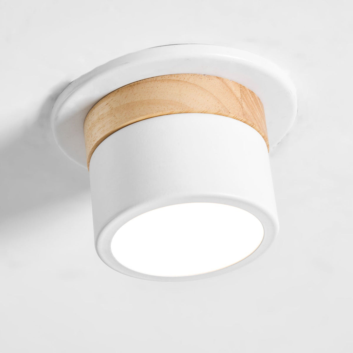 Alva Wooden Surface Downlight – Scandinavian Minimalist Ceiling Lamp