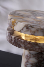 Halo Marble Table Lamp – Sculptural LED Accent Light in Natural Stone