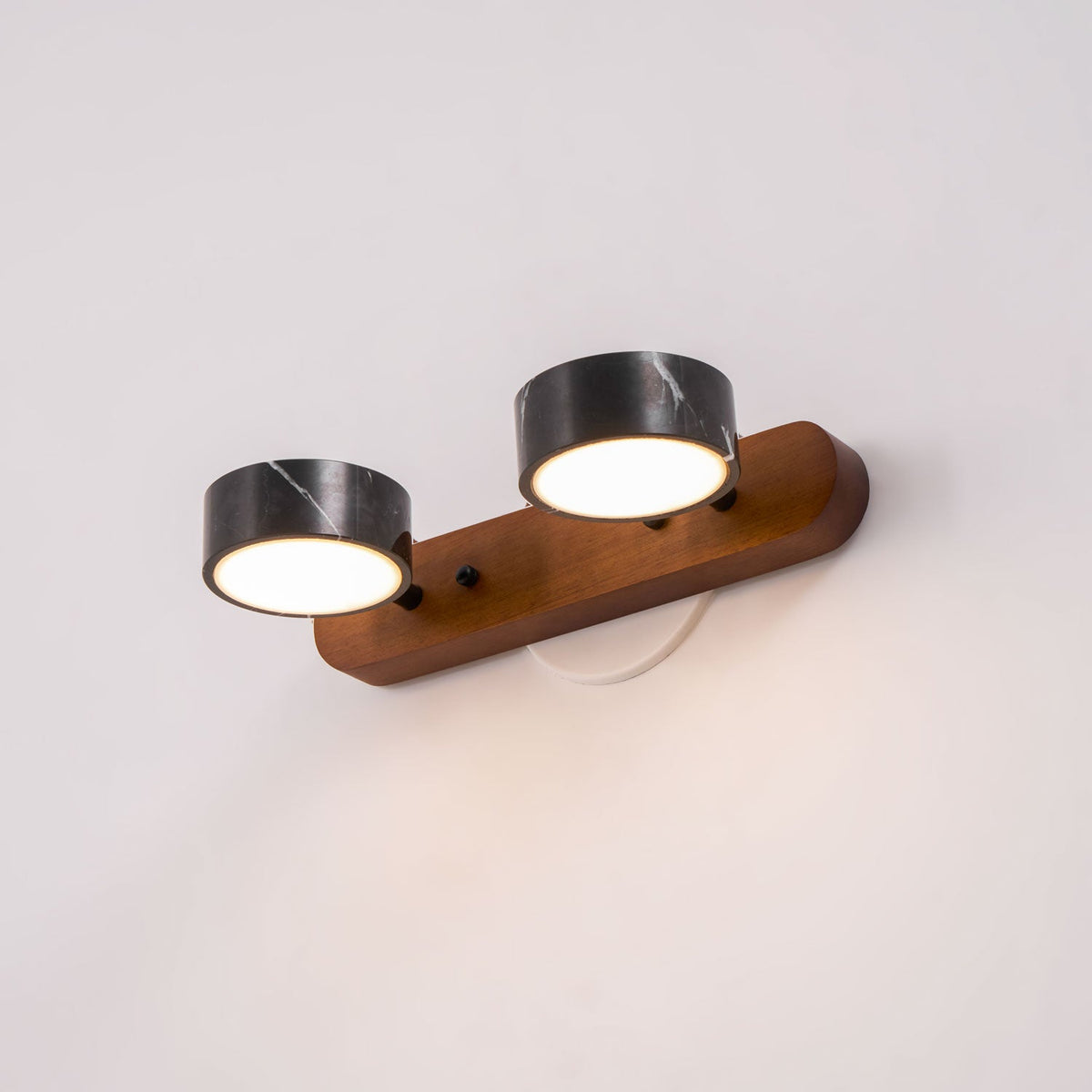 Traviso Trio Wall Sconce in Travertine and Matte Black for Bathroom Vanity