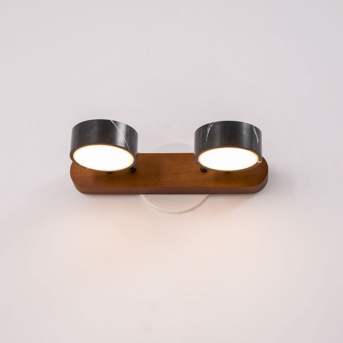 Traviso Trio Wall Sconce in Travertine and Matte Black for Bathroom Vanity