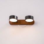 Traviso Trio Wall Sconce in Travertine and Matte Black for Bathroom Vanity