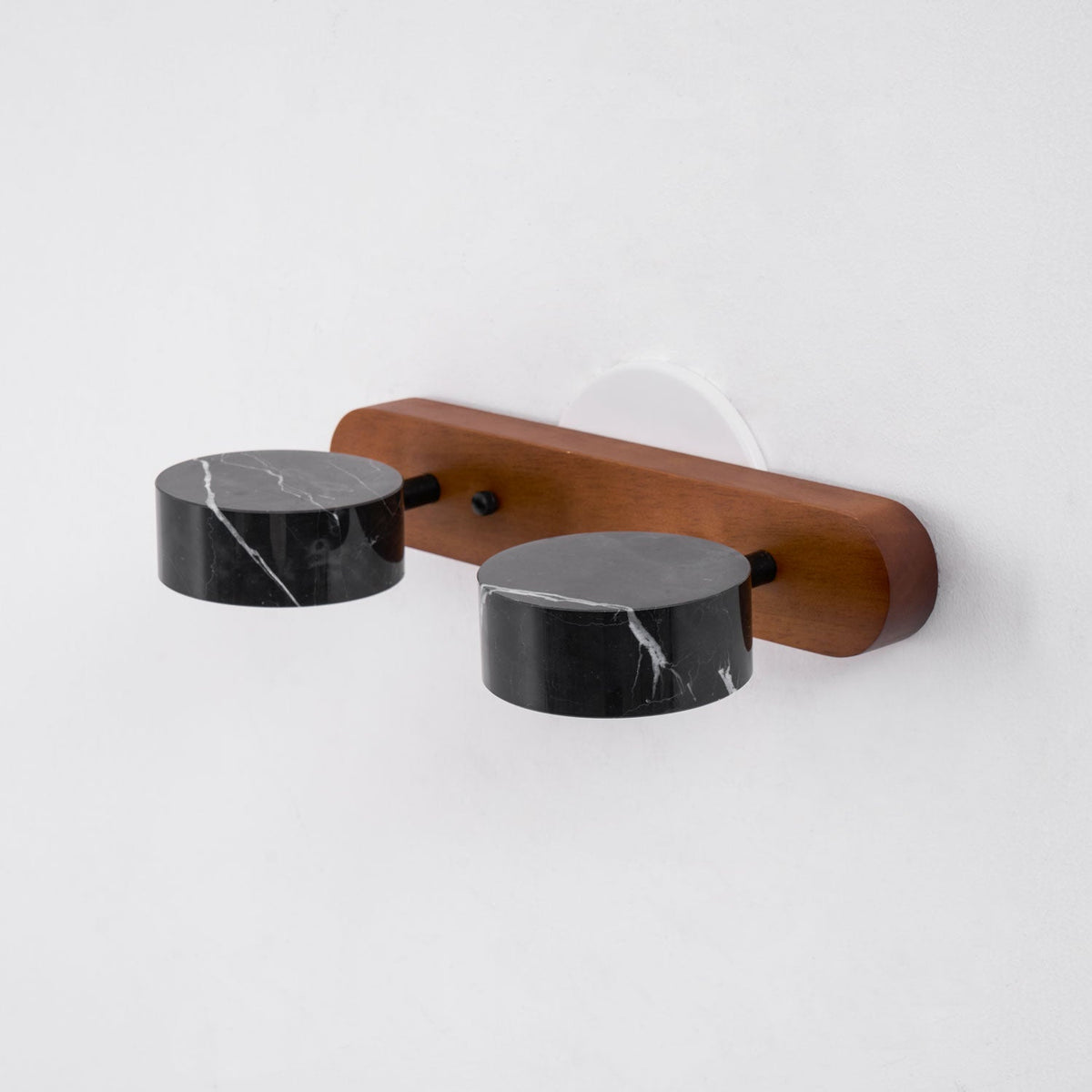 Traviso Trio Wall Sconce in Travertine and Matte Black for Bathroom Vanity