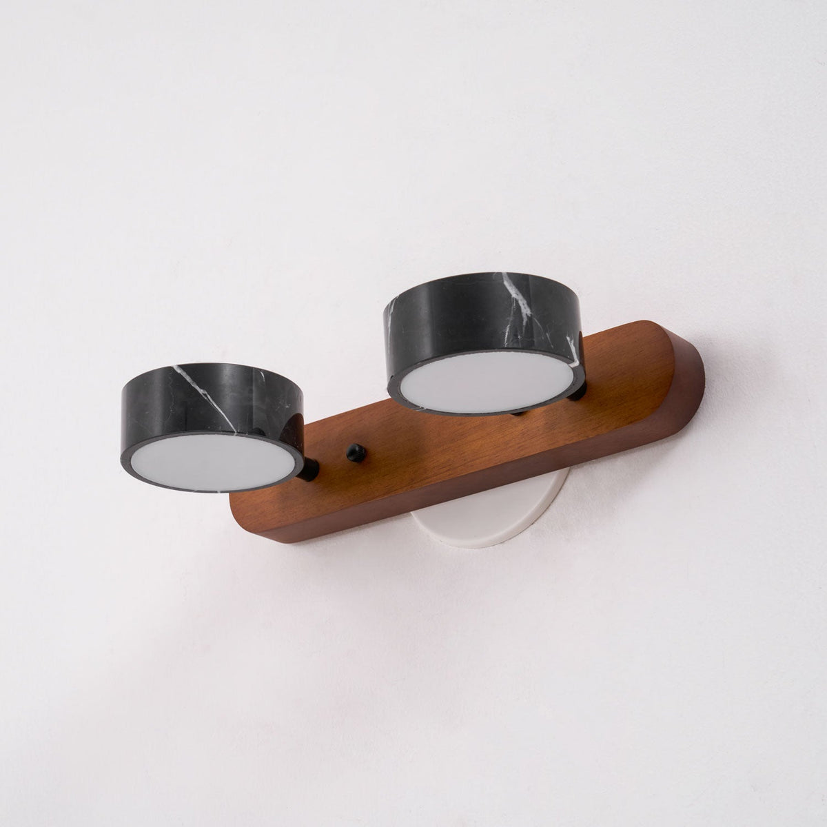 Traviso Trio Wall Sconce in Travertine and Matte Black for Bathroom Vanity