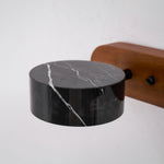 Traviso Trio Wall Sconce in Travertine and Matte Black for Bathroom Vanity