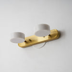 Traviso Trio Wall Sconce in Travertine and Matte Black for Bathroom Vanity