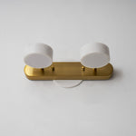Traviso Trio Wall Sconce in Travertine and Matte Black for Bathroom Vanity