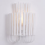 Swinton Sculptural Wooden Wall Sconce with Curved Iron Arm