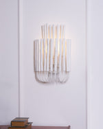 Swinton Sculptural Wooden Wall Sconce with Curved Iron Arm